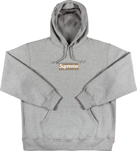 supreme burberry box logo hooded|supreme x Burberry goat.